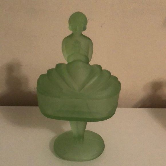 Other - Art Deco Glass Powder Jar